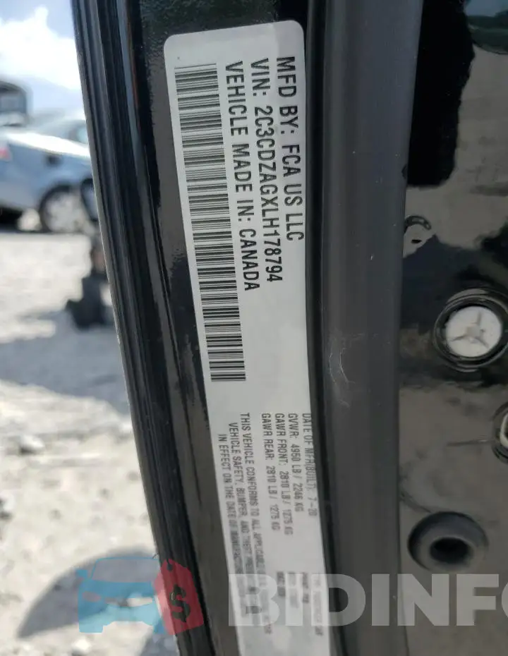 2C3CDZAGXLH178794 Photo# 13