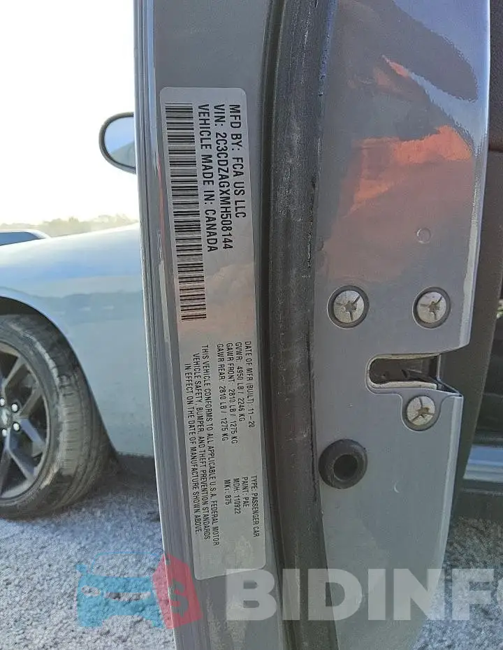 2C3CDZAGXMH508144 Photo# 12