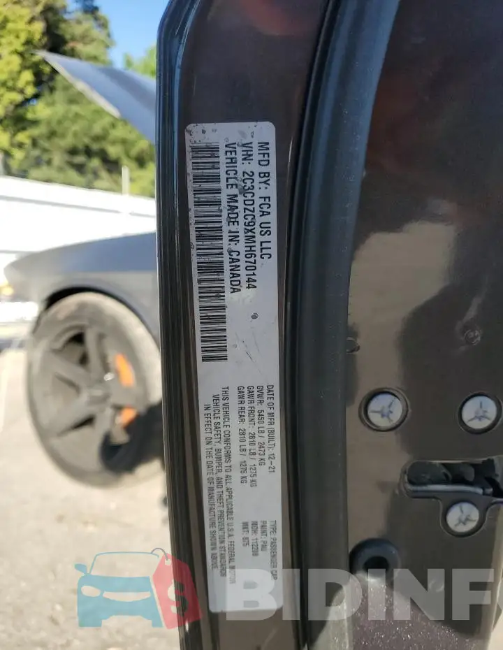 2C3CDZC9XMH670144 Photo# 12