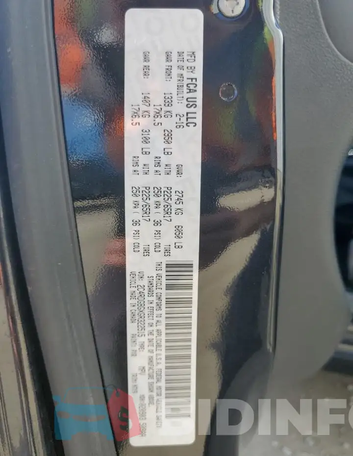 2C4RDGBGXGR322515 Photo# 13