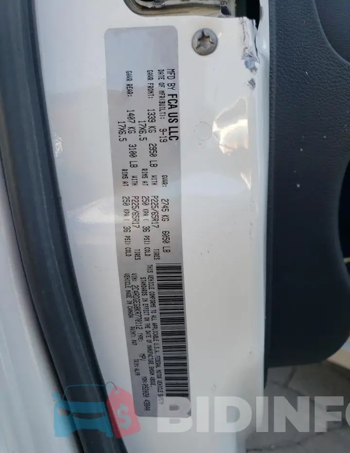 2C4RDGEG8KR770112 Photo# 13