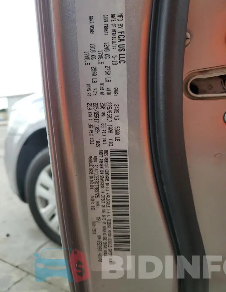 3C4PDCBB7KT789725 Photo# 14