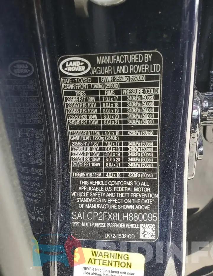 SALCP2FX8LH880095 Photo# 13