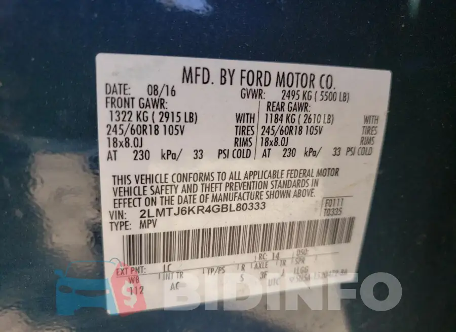 2LMTJ6KR4GBL80333 Photo# 13