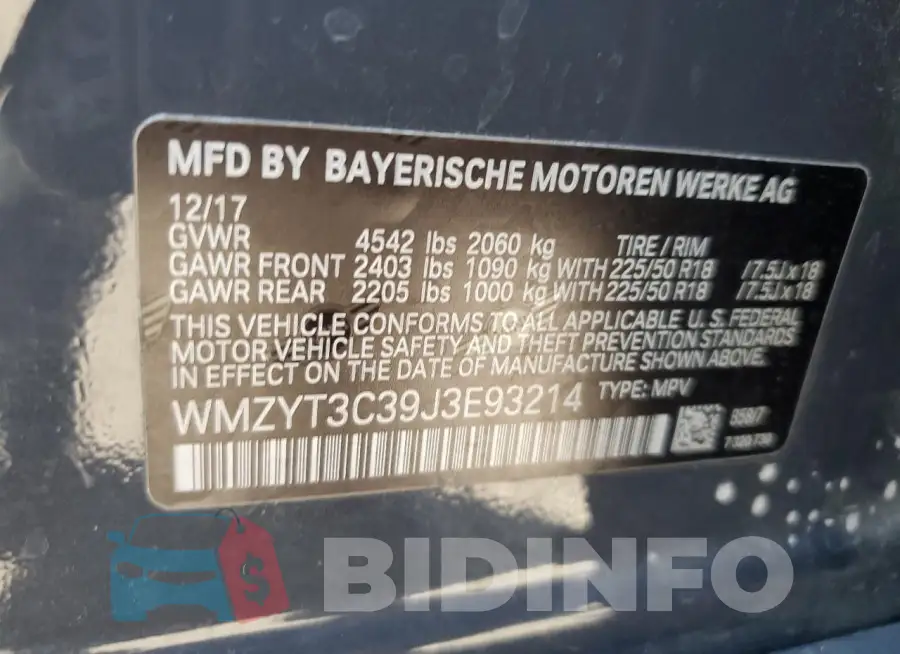 WMZYT3C39J3E93214 Photo# 13
