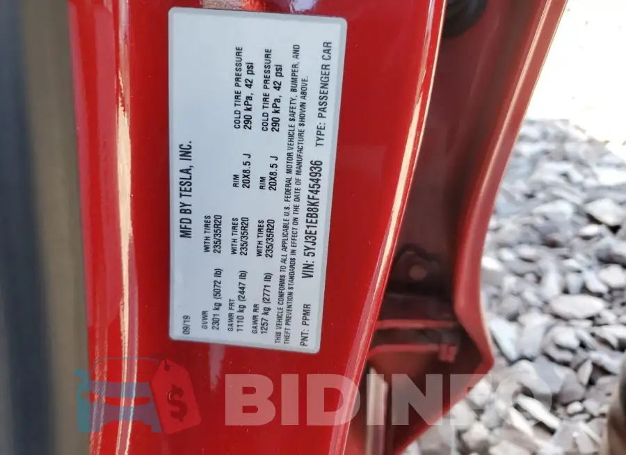 5YJ3E1EB8KF454936 Photo# 12