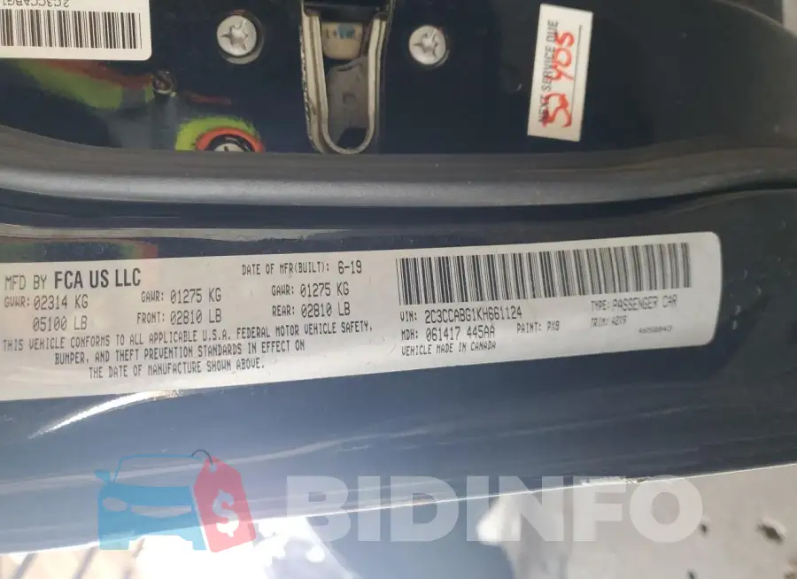 2C3CCABG1KH661124 Photo# 13