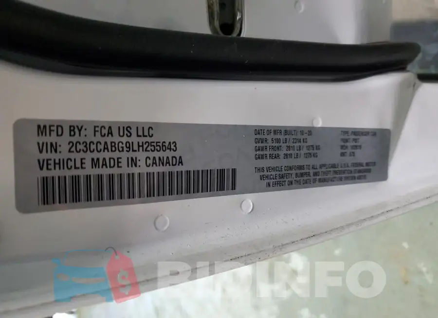 2C3CCABG9LH255643 Photo# 12