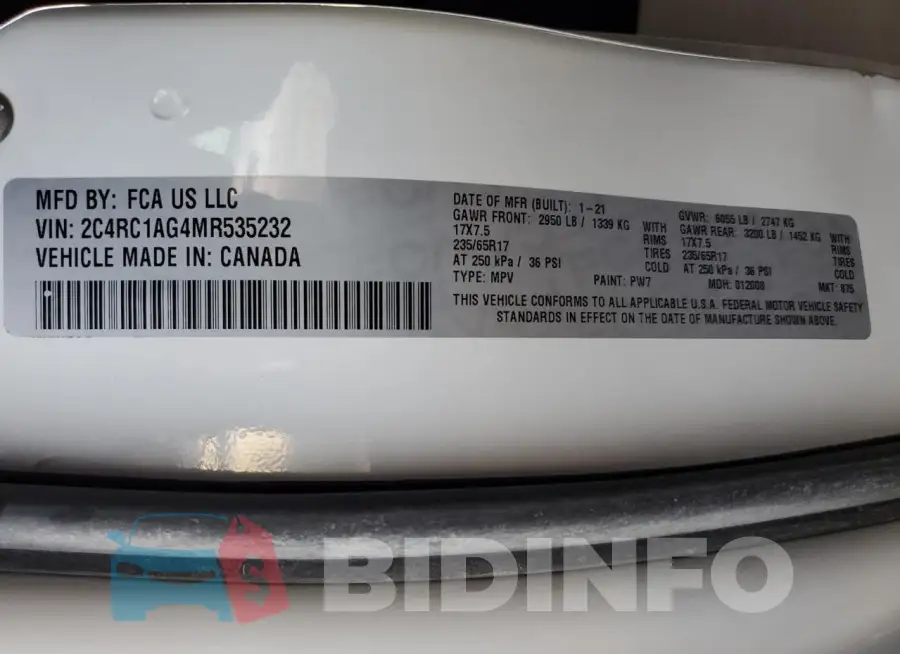 2C4RC1AG4MR535232 Photo# 13