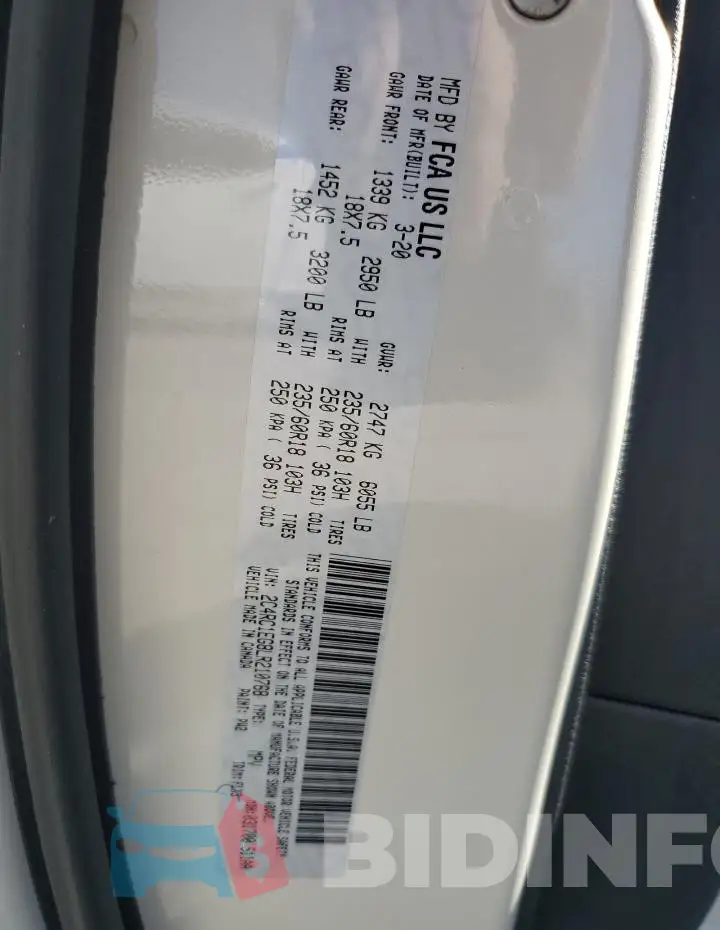 2C4RC1EG8LR210768 Photo# 12