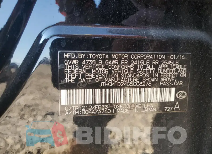 JTHCM1D24G5008276 Photo# 12
