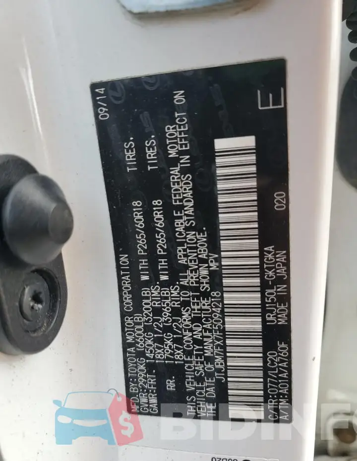 JTJBM7FX7F5094218 Photo# 13