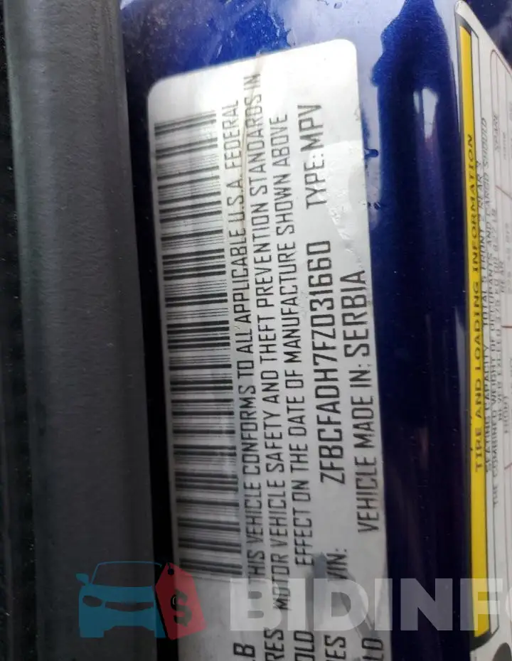 ZFBCFADH7FZ031660 Photo# 12