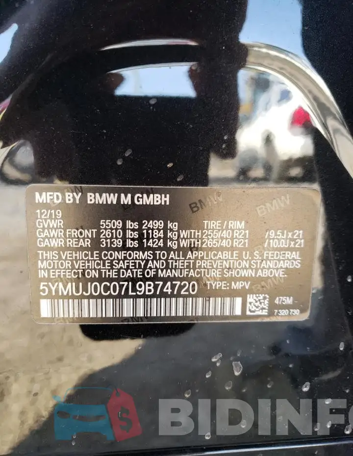 5YMUJ0C07L9B74720 Photo# 12