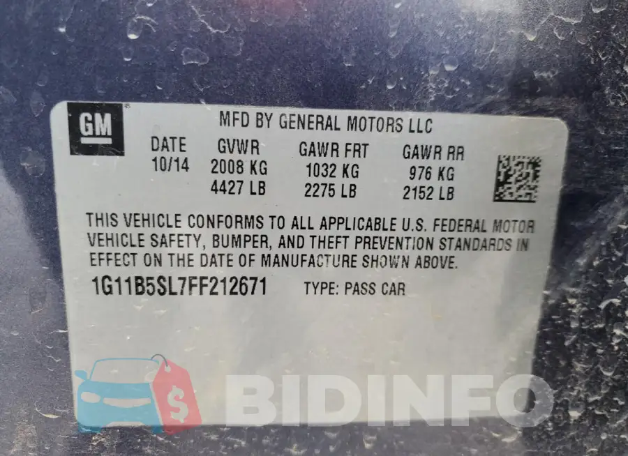 1G11B5SL7FF212671 Photo# 12