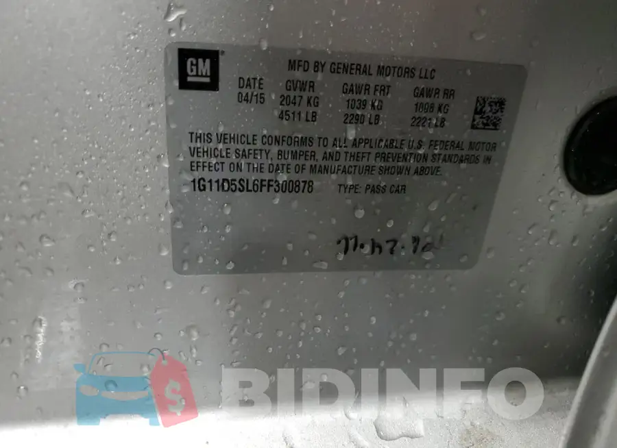 1G11D5SL6FF300878 Photo# 13
