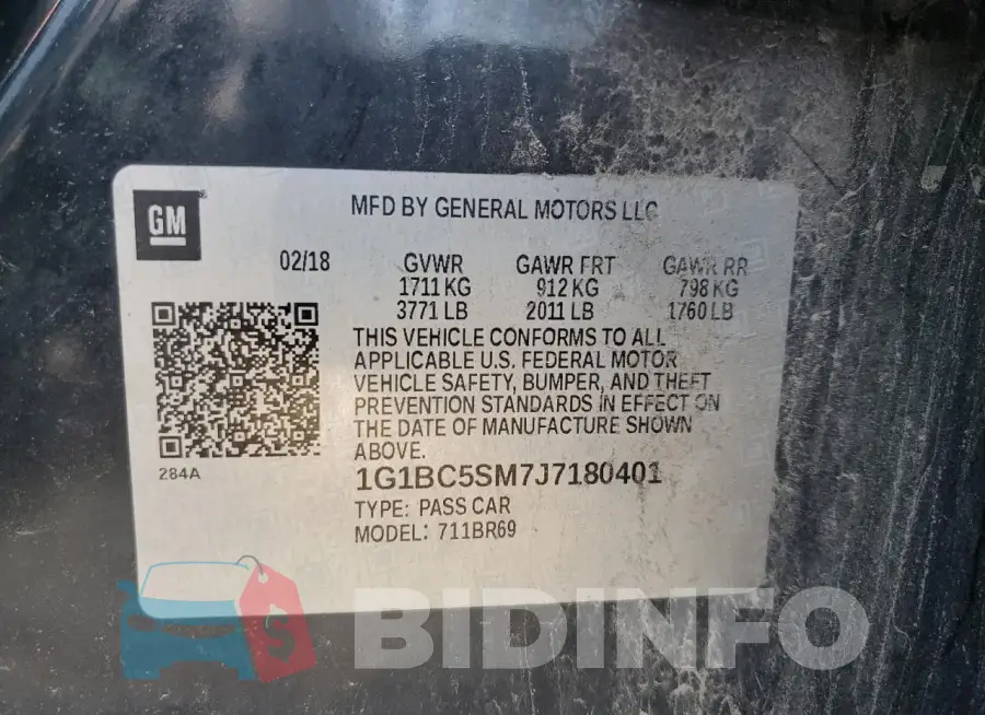1G1BC5SM7J7180401 Photo# 12