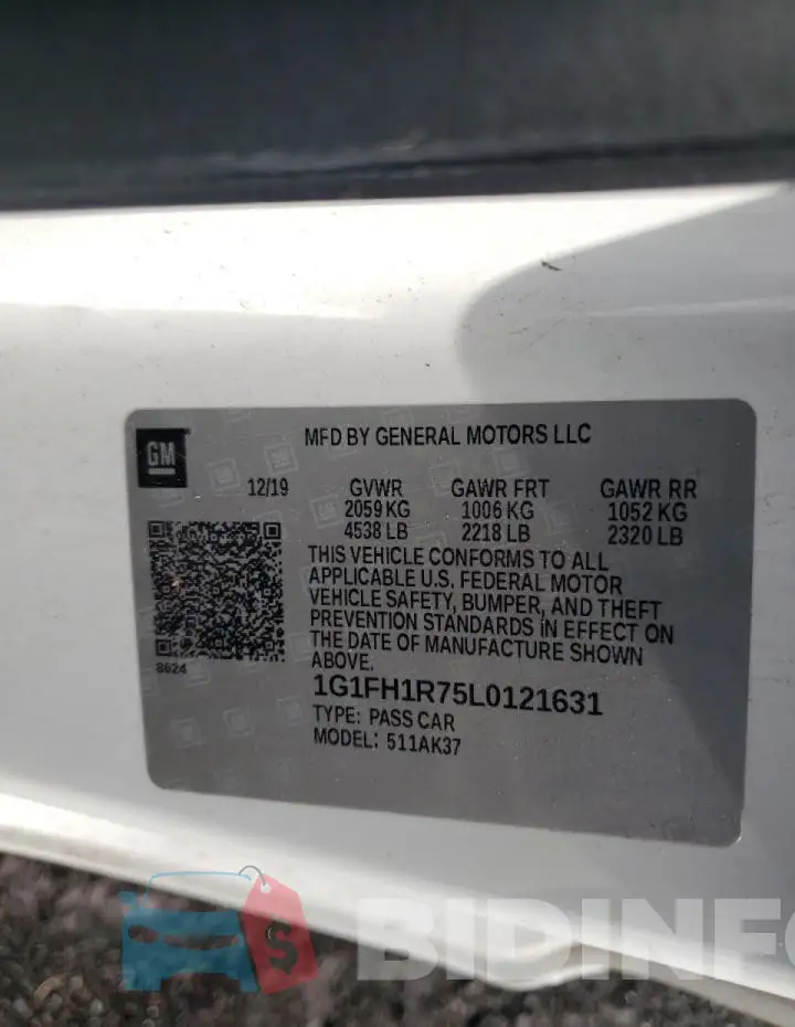 1G1FH1R75L0121631 Photo# 11