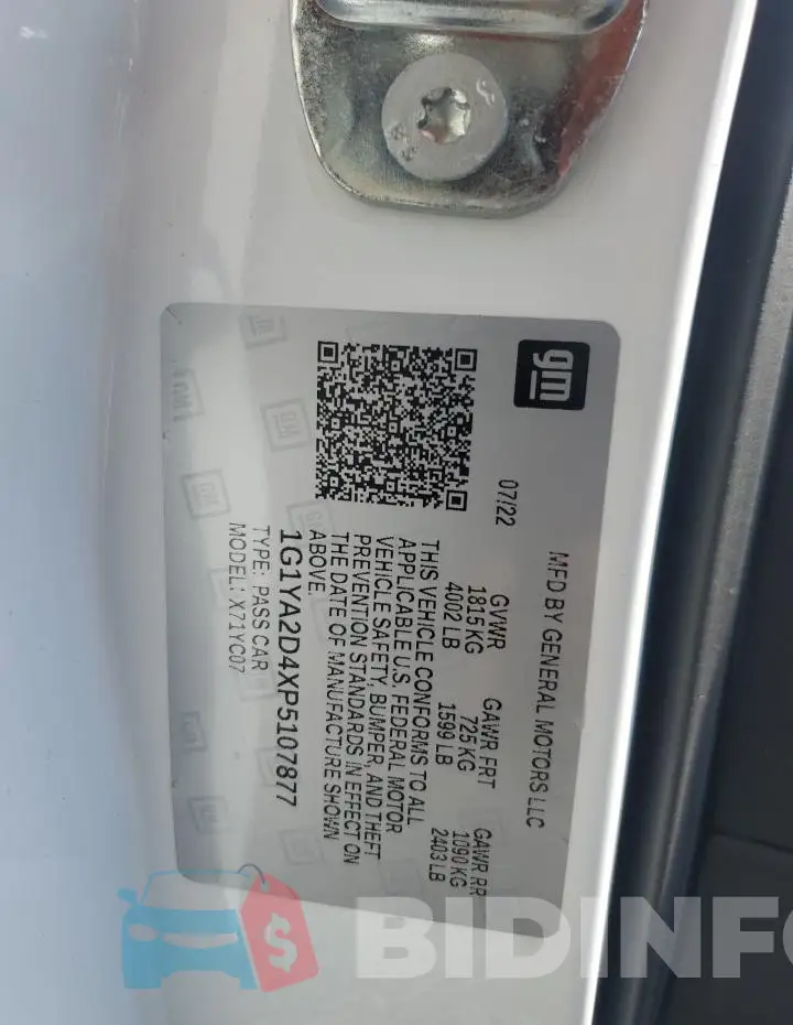 1G1YA2D4XP5107877 Photo# 13