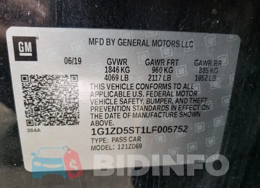 1G1ZD5ST1LF005752 Photo# 12