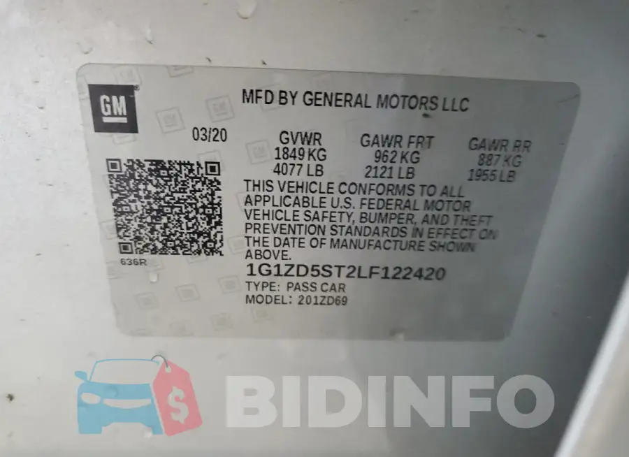 1G1ZD5ST2LF122420 Photo# 12