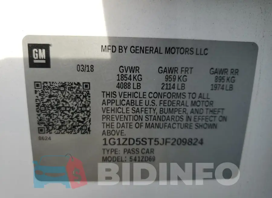 1G1ZD5ST5JF209824 Photo# 12