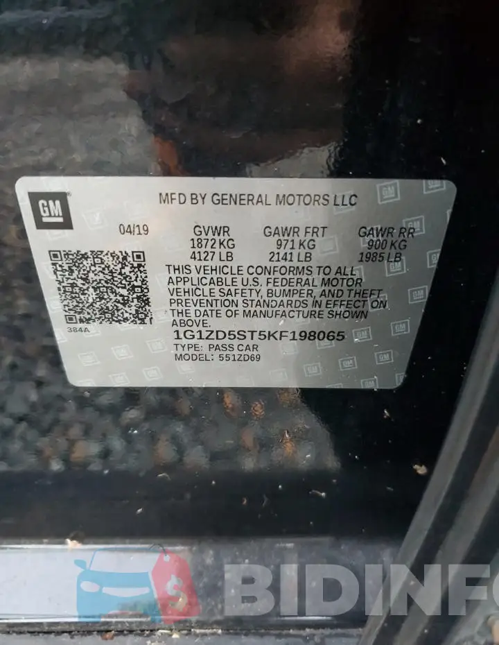 1G1ZD5ST5KF198065 Photo# 13