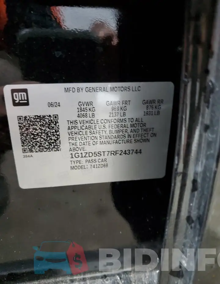 1G1ZD5ST7RF243744 Photo# 12