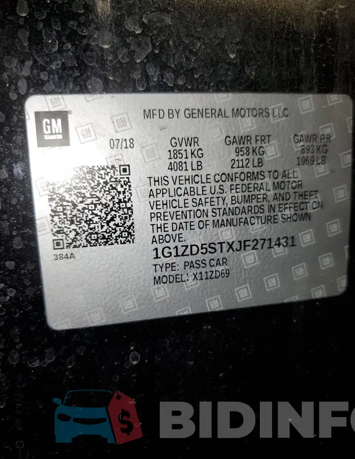 1G1ZD5STXJF271431 Photo# 13