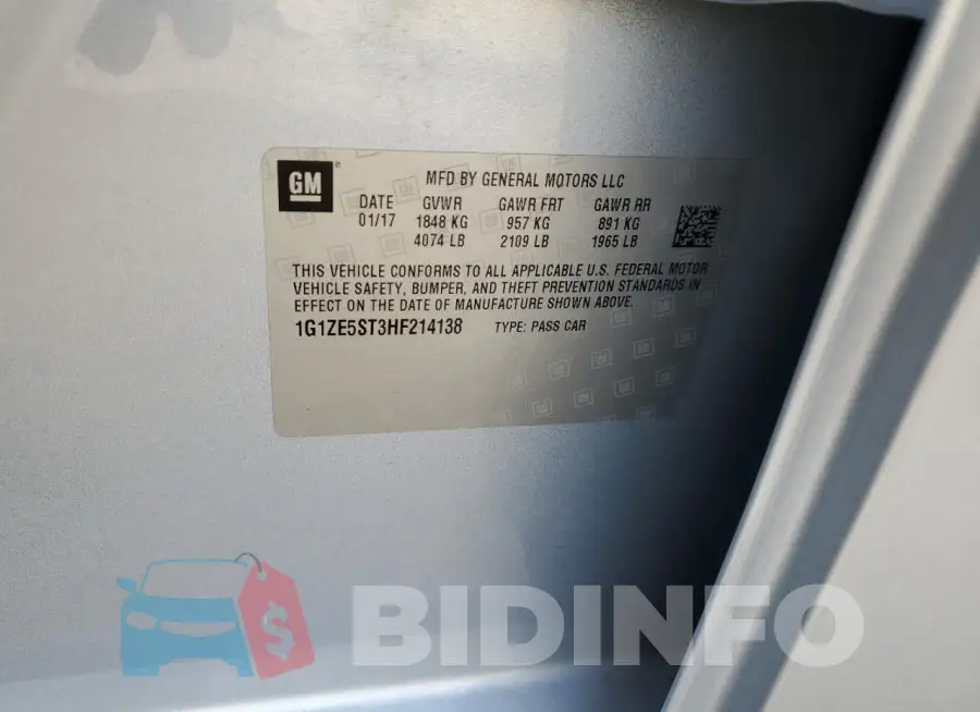 1G1ZE5ST3HF214138 Photo# 12