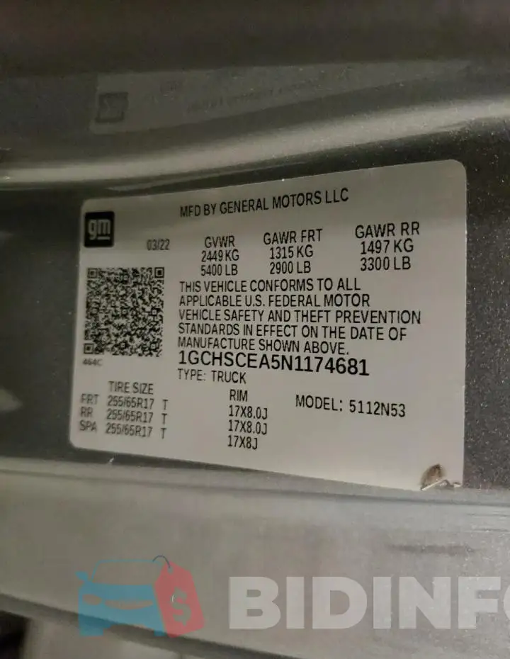 1GCHSCEA5N1174681 Photo# 12