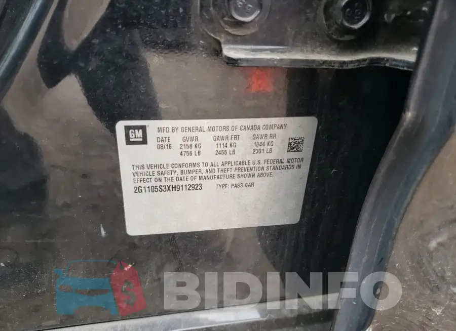 2G1105S3XH9112923 Photo# 12