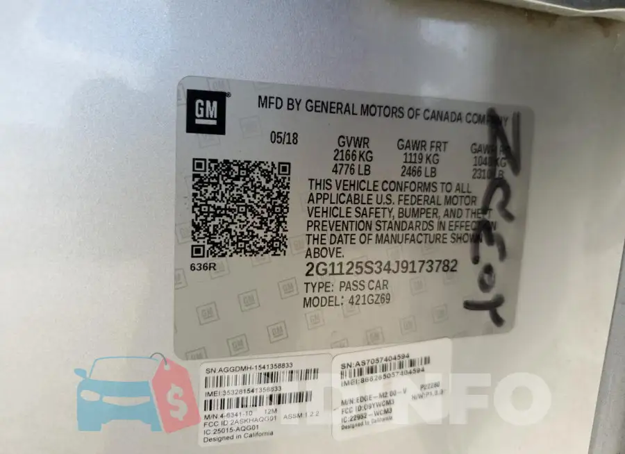 2G1125S34J9173782 Photo# 12
