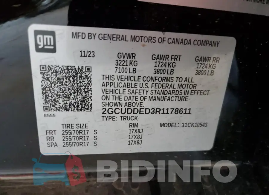 2GCUDDED3R1178611 Photo# 13