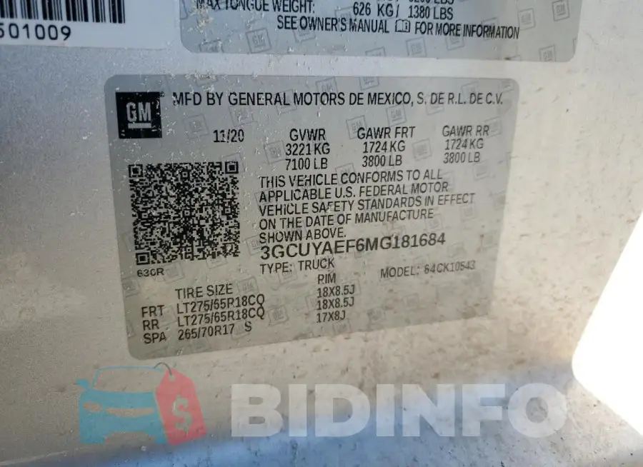 3GCUYAEF6MG181684 Photo# 12