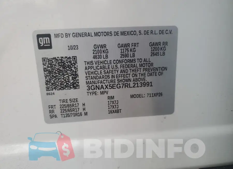 3GNAX5EG7RL213991 Photo# 13