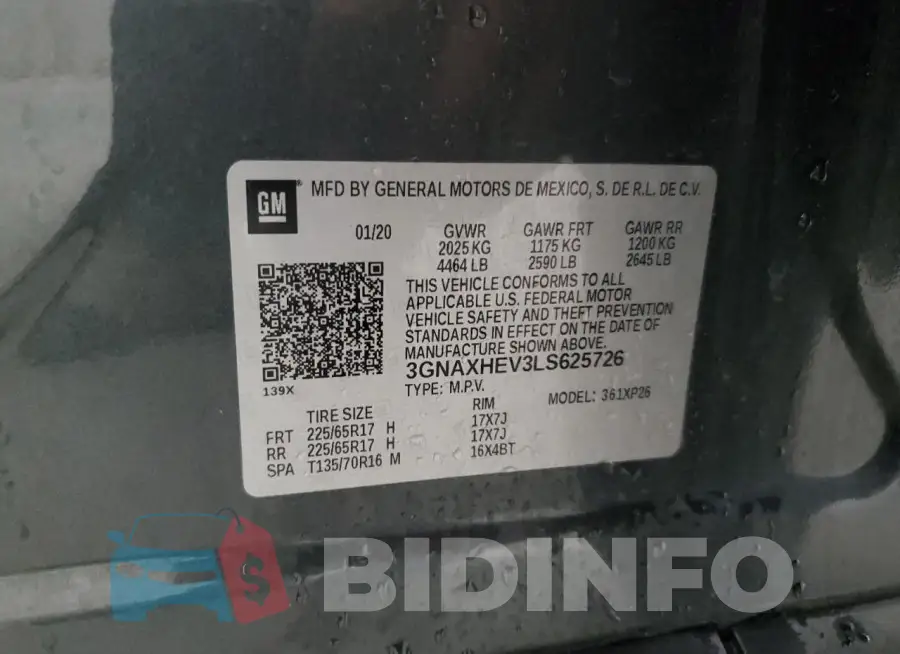 3GNAXHEV3LS625726 Photo# 13