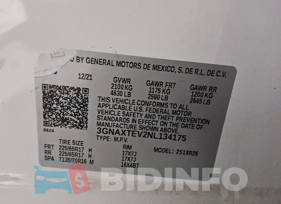 3GNAXTEV2NL134175 Photo# 13
