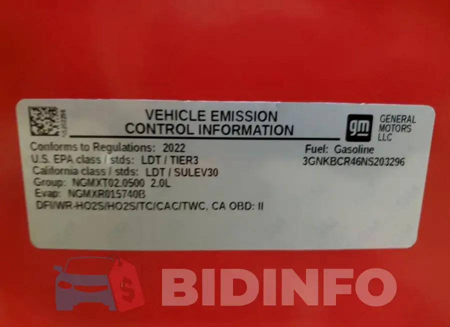 3GNKBCR46NS203296 Photo# 14