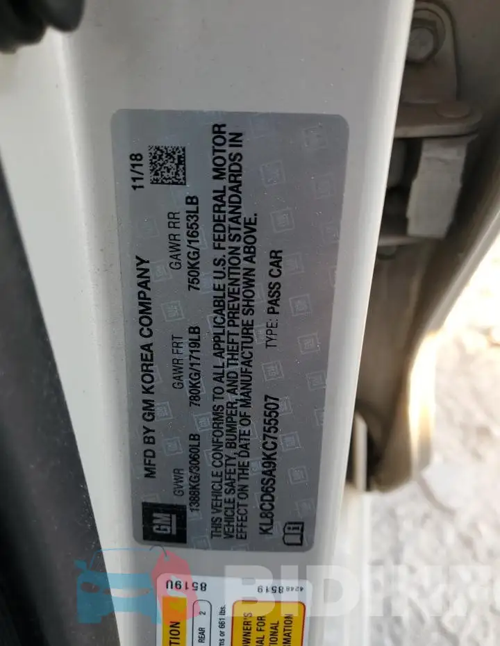 KL8CD6SA9KC755507 Photo# 14