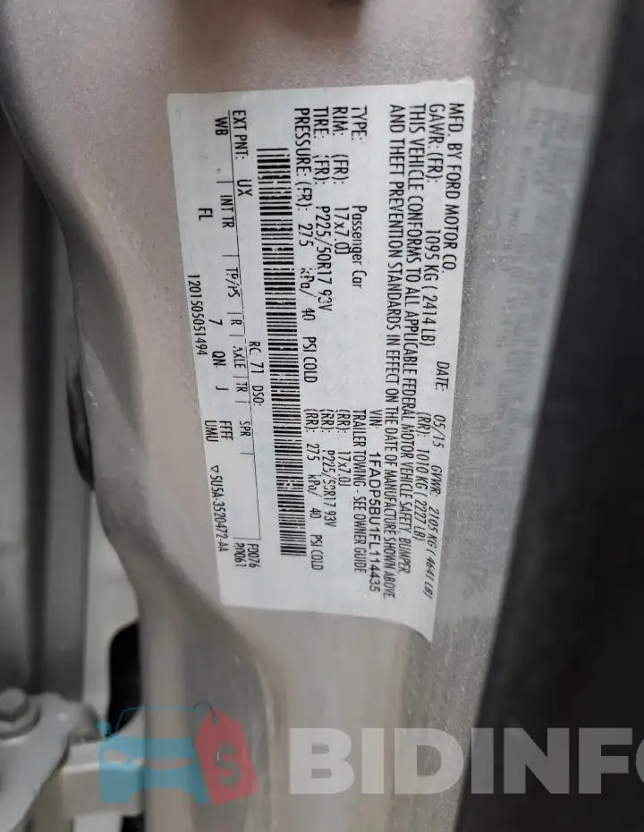 1FADP5BU1FL114435 Photo# 13