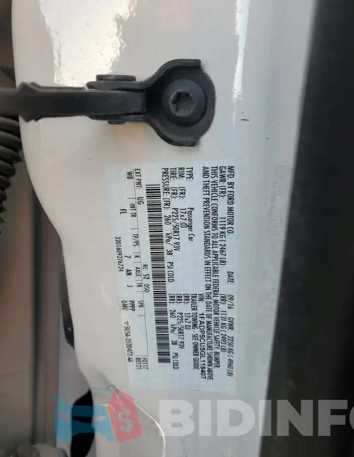 1FADP5CU5GL118407 Photo# 13