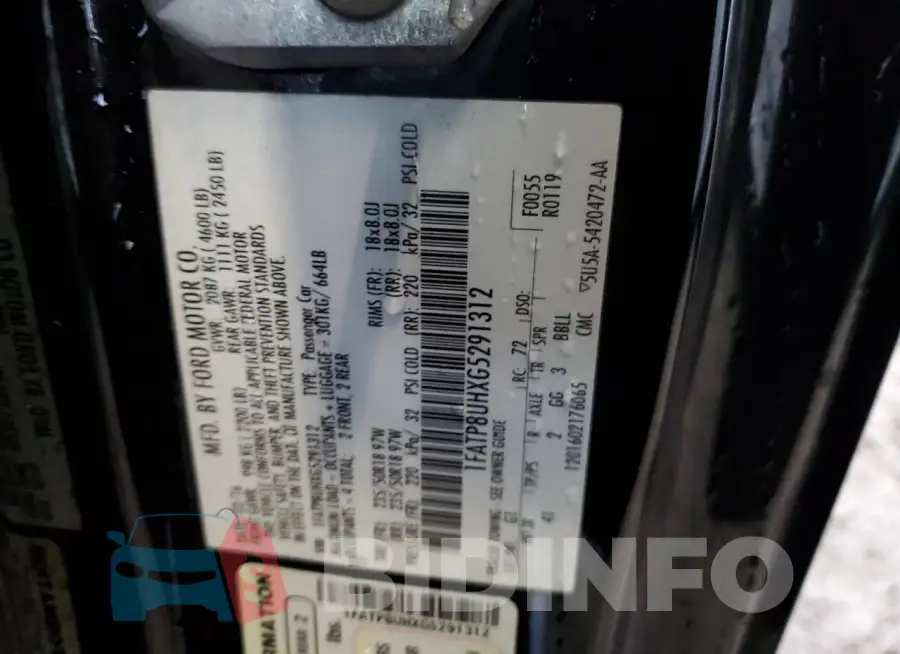 1FATP8UHXG5291312 Photo# 12