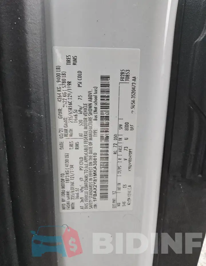 1FBAX2Y81MKA30810 Photo# 14
