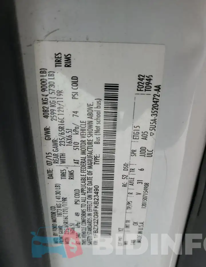 1FBZX2ZG9FKB23490 Photo# 13
