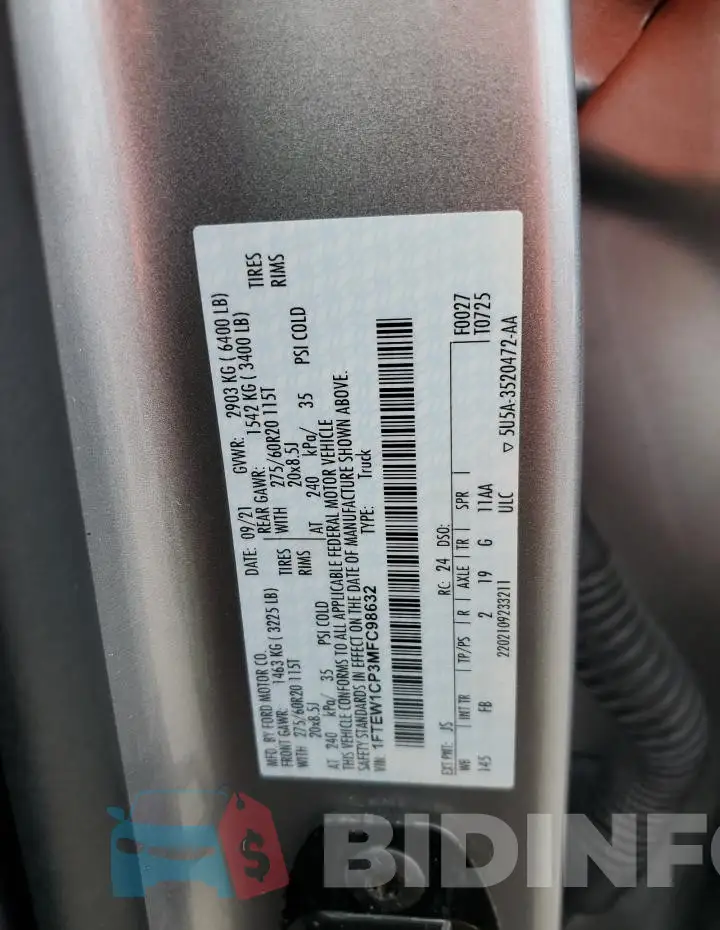 1FTEW1CP3MFC98632 Photo# 13