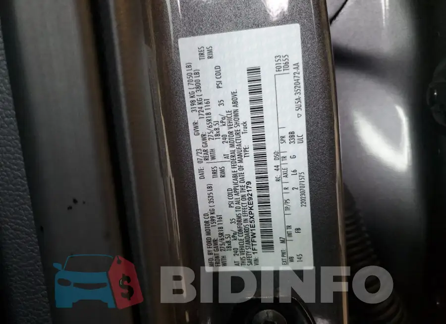 1FTFW1E5XPKE92179 Photo# 12