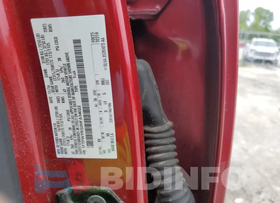 1FTFW1RG3HFA34022 Photo# 12