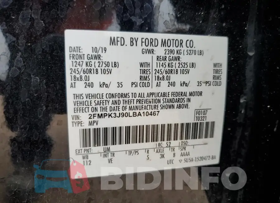 2FMPK3J90LBA10467 Photo# 13