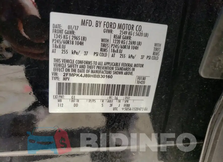 2FMPK4J89HBB30160 Photo# 14